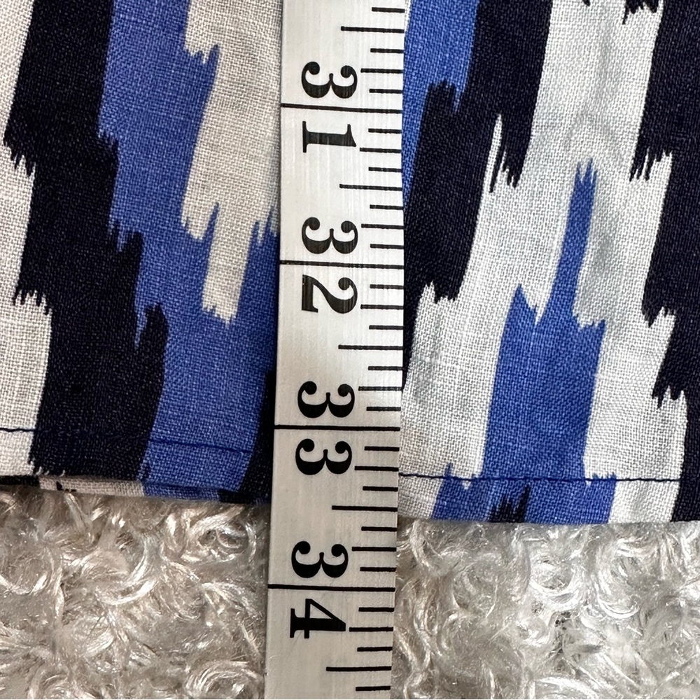Talbots Chevron Ikat 100% Linen Cover Up Tunic Dress Sz M - Picture 8 of 10